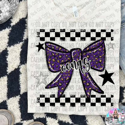 Color Splatter Coquette Bow Over 100 Mascots to Choose from Shirt