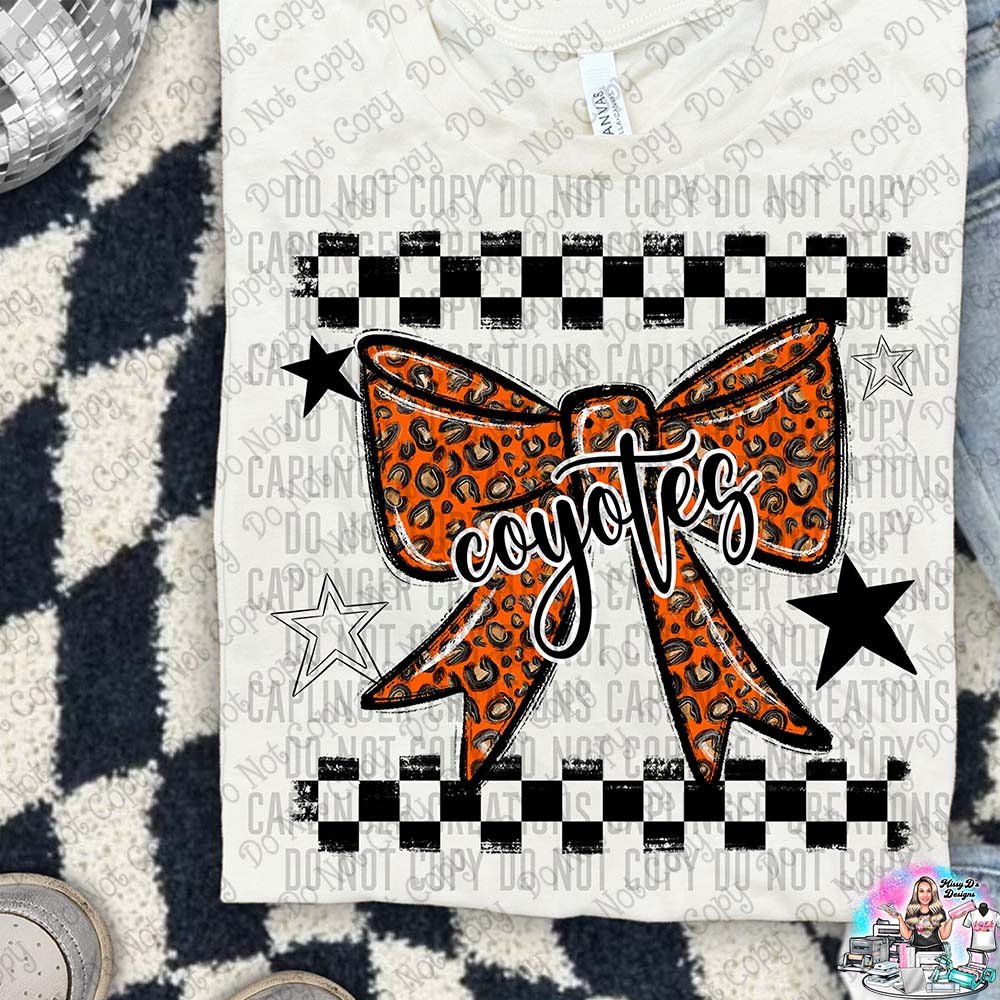Color Splatter Coquette Bow Over 100 Mascots to Choose from Shirt