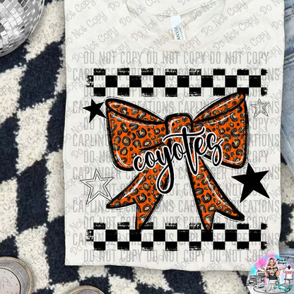 Color Splatter Coquette Bow Over 100 Mascots to Choose from Shirt