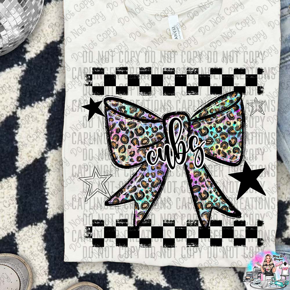 Color Splatter Coquette Bow Over 100 Mascots to Choose from Shirt