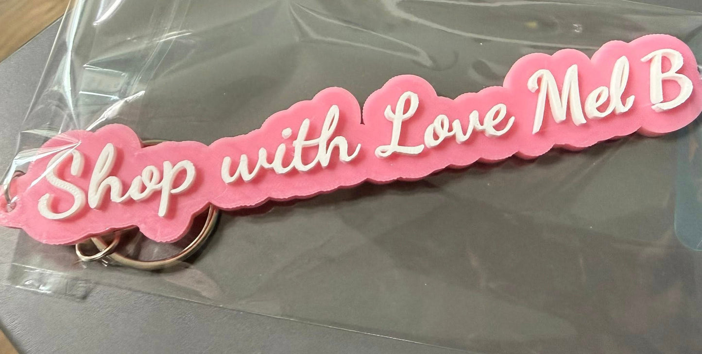 Custom Name 3D Printed Keychain
