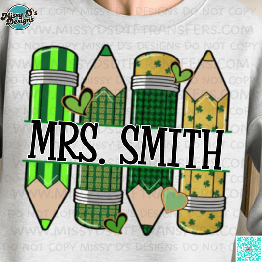 Custom St. Patrick's Day Name Plate #2 DTF TRANSFER