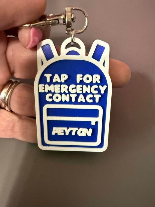 Backpack Tag 3D printed NFC Custom