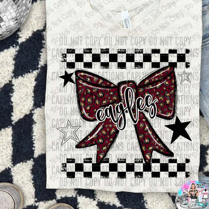 Color Splatter Coquette Bow Over 100 Mascots to Choose from Shirt