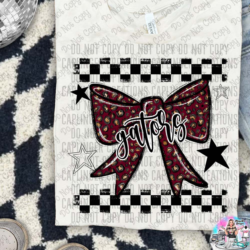 Color Splatter Coquette Bow Over 100 Mascots to Choose from Shirt