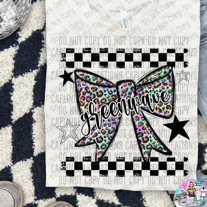 Color Splatter Coquette Bow Over 100 Mascots to Choose from Shirt