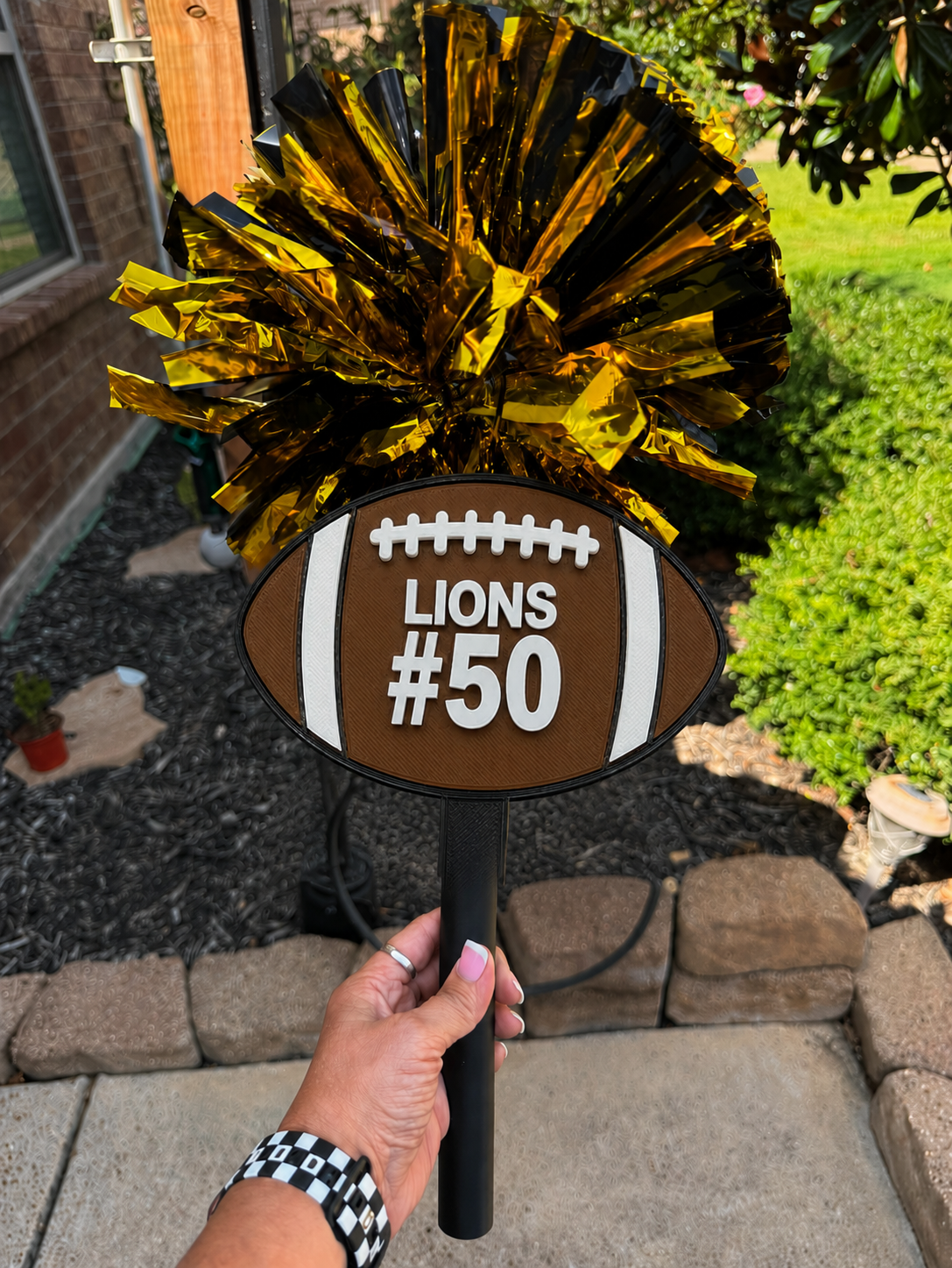 Custom Football Spirit Stick! Any Colors Available!