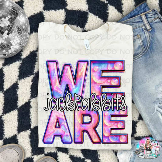 We are Jackrabbits Pink Marble  SHIRT