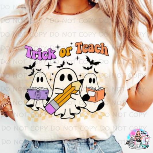 Trick or Teach Halloween SHIRT 1075
