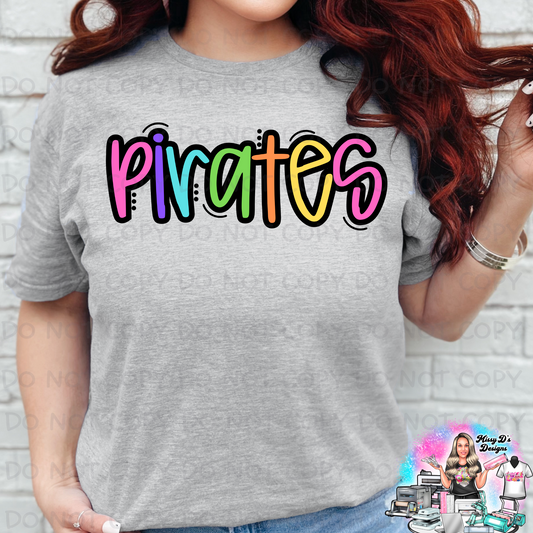 Colorful Pirate Doodle SHIRT