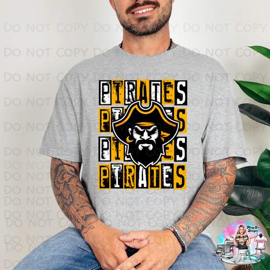 Rubberstamp Black/Gold Pirates SHIRT