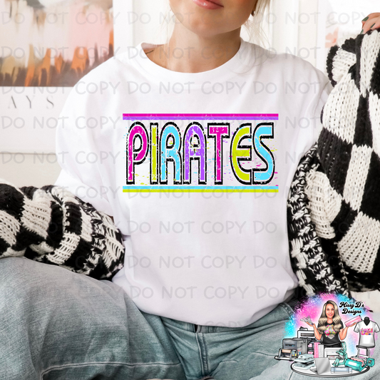 Colorful Distressed Pirates SHIRT