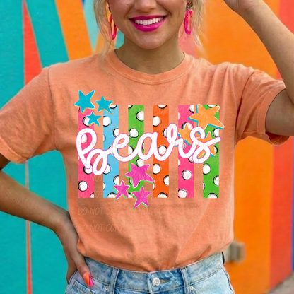Colorful Polka Dot Stripes Mascots Unisex T-Shirt