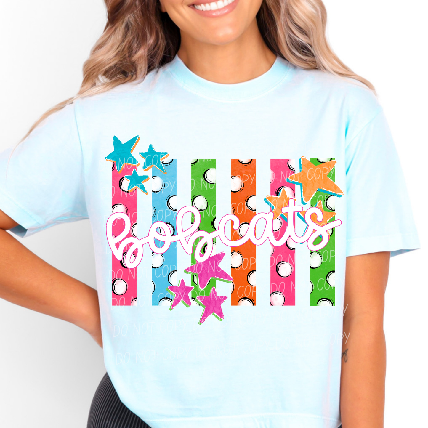 Colorful Polka Dot Stripes Mascots Unisex T-Shirt