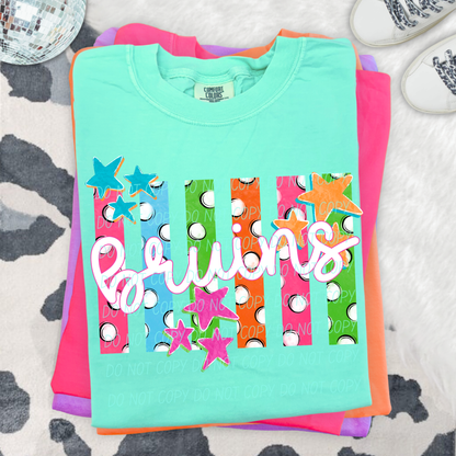 Colorful Polka Dot Stripes Mascots Unisex T-Shirt