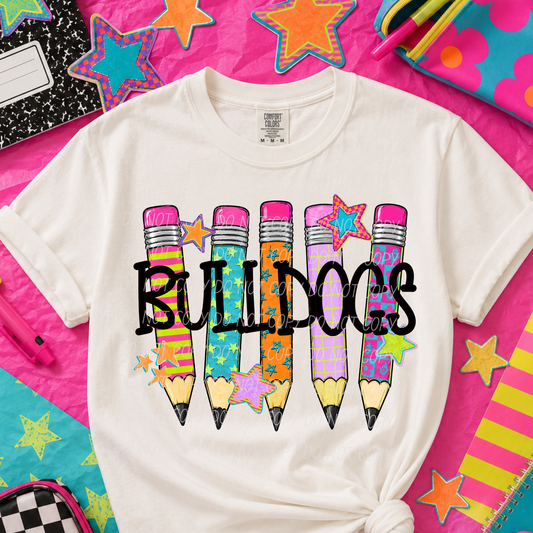 Bulldogs Colorful Pencils Sweatshirt