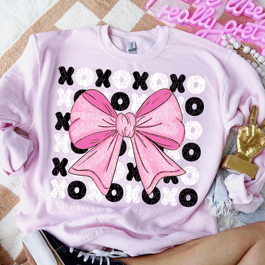 Stacked XO Pink Bow SHIRT