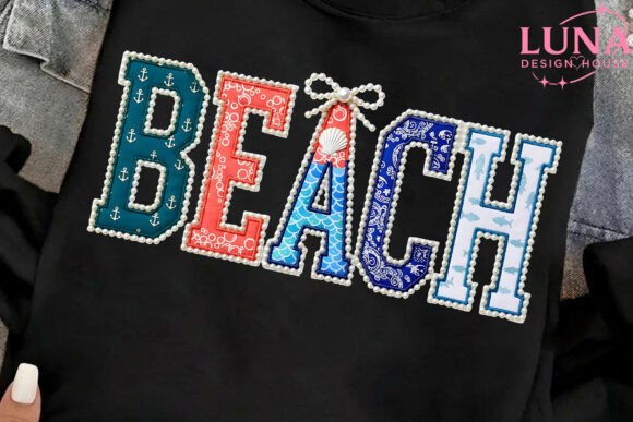 Beach Pearl Letters T-Shirt