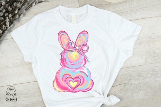 Pink Brushstroke Easter Bunny SHIRT