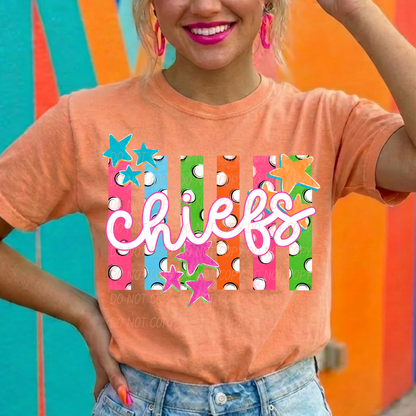 Colorful Polka Dot Stripes Mascots Unisex T-Shirt