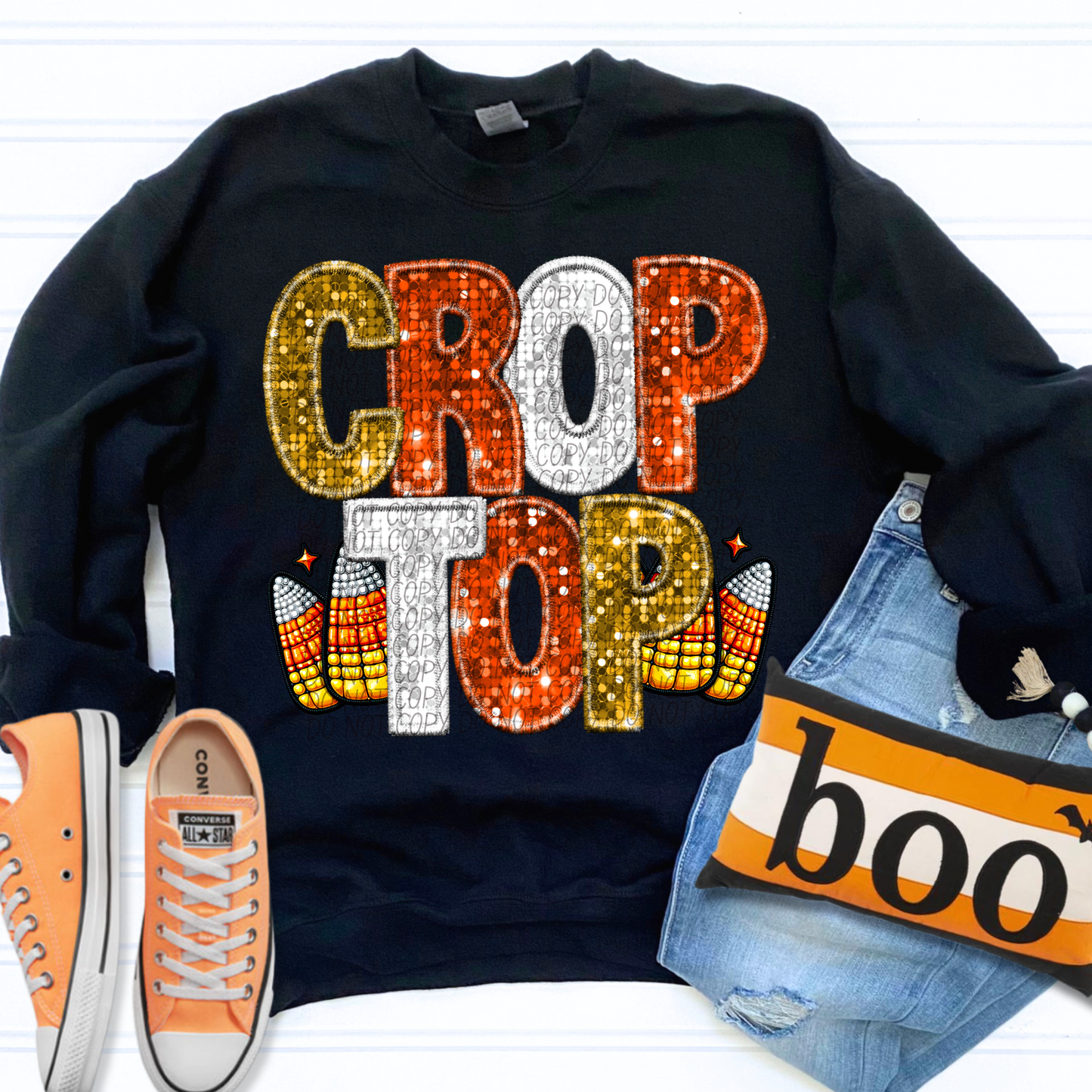 Crop Top Colorful Fall  SHIRT