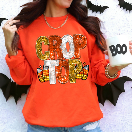 Crop Top Colorful Fall  SHIRT