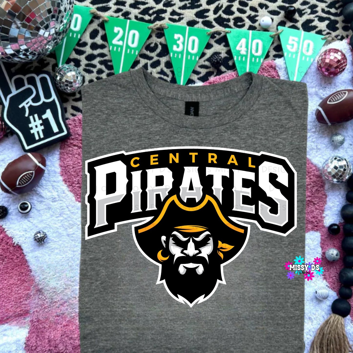 Central Pirates Crandall Logo Crewneck Sweatshirt