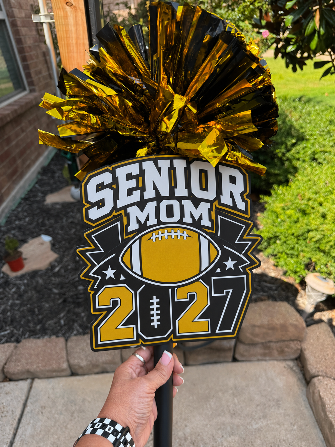 Custom Senior Mom Football Spirit Stick