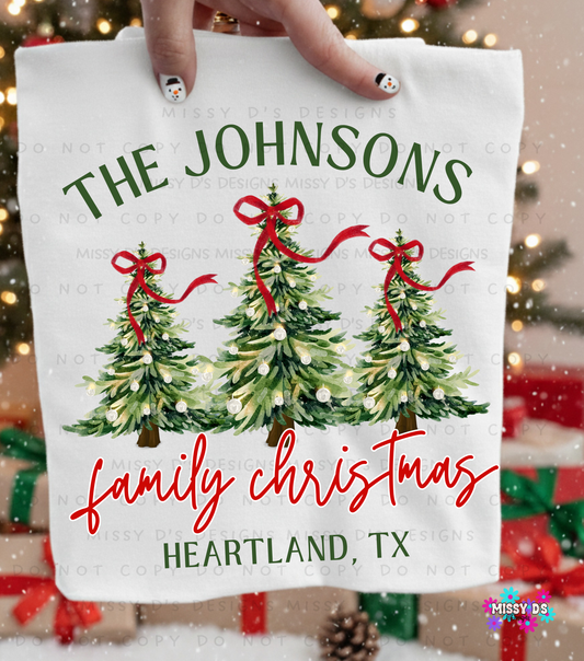 Customizable Family Christmas Custom Choose your Name DTF TRANSFER