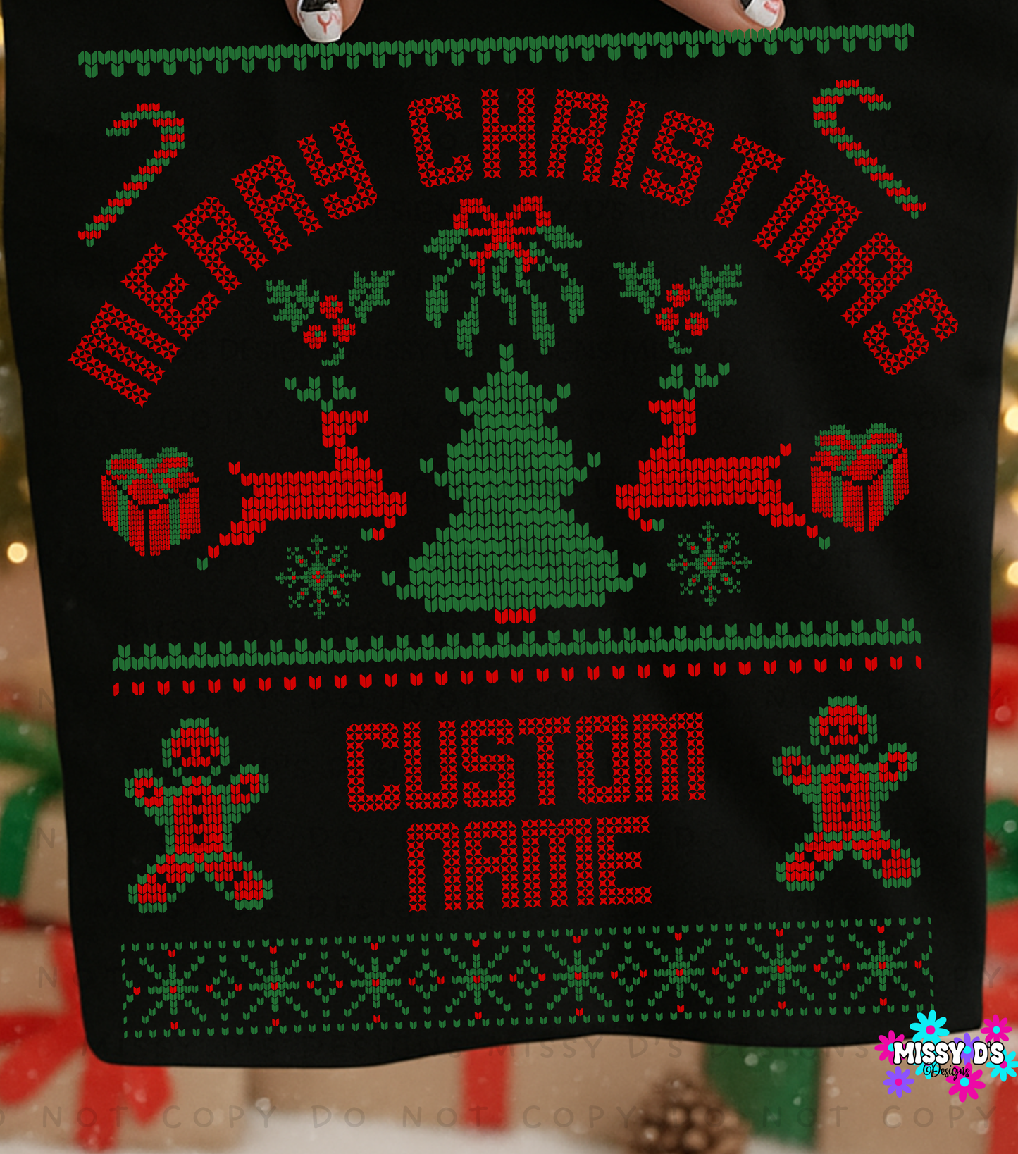 Customizable Ugly Sweater Christmas Custom DTF TRANSFER
