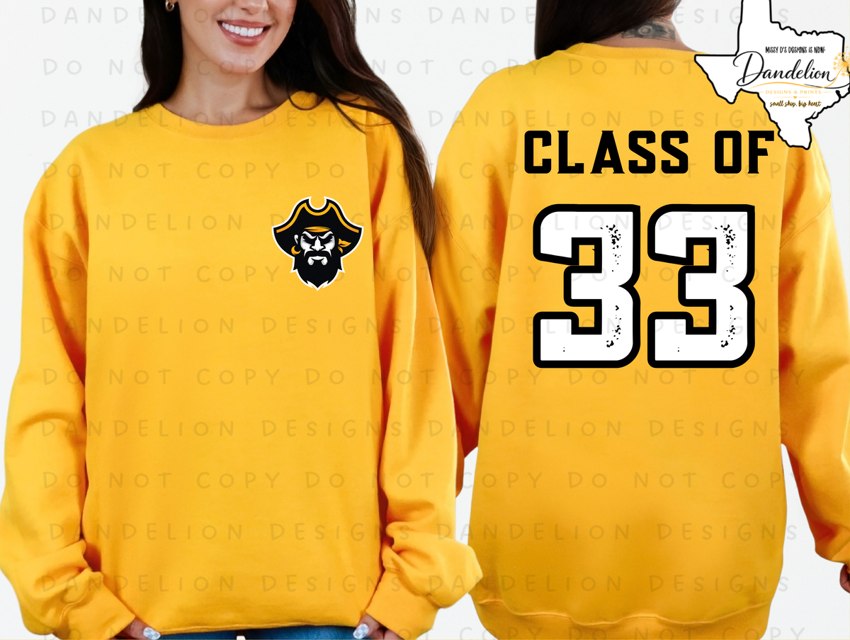Heartland Middle School Class of 2033 Sweatshirt - Gold