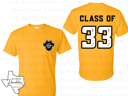 Heartland Middle School Class of 2033 Shirt - Gold