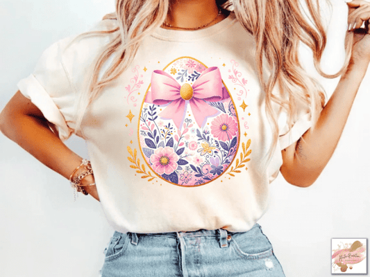 Floral Easter Egg Coquette SHIRT
