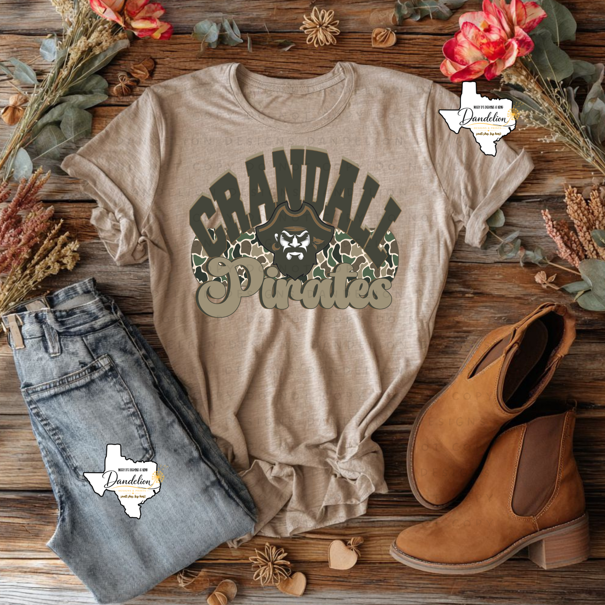 Crandall Pirates Camo Sweatshirt