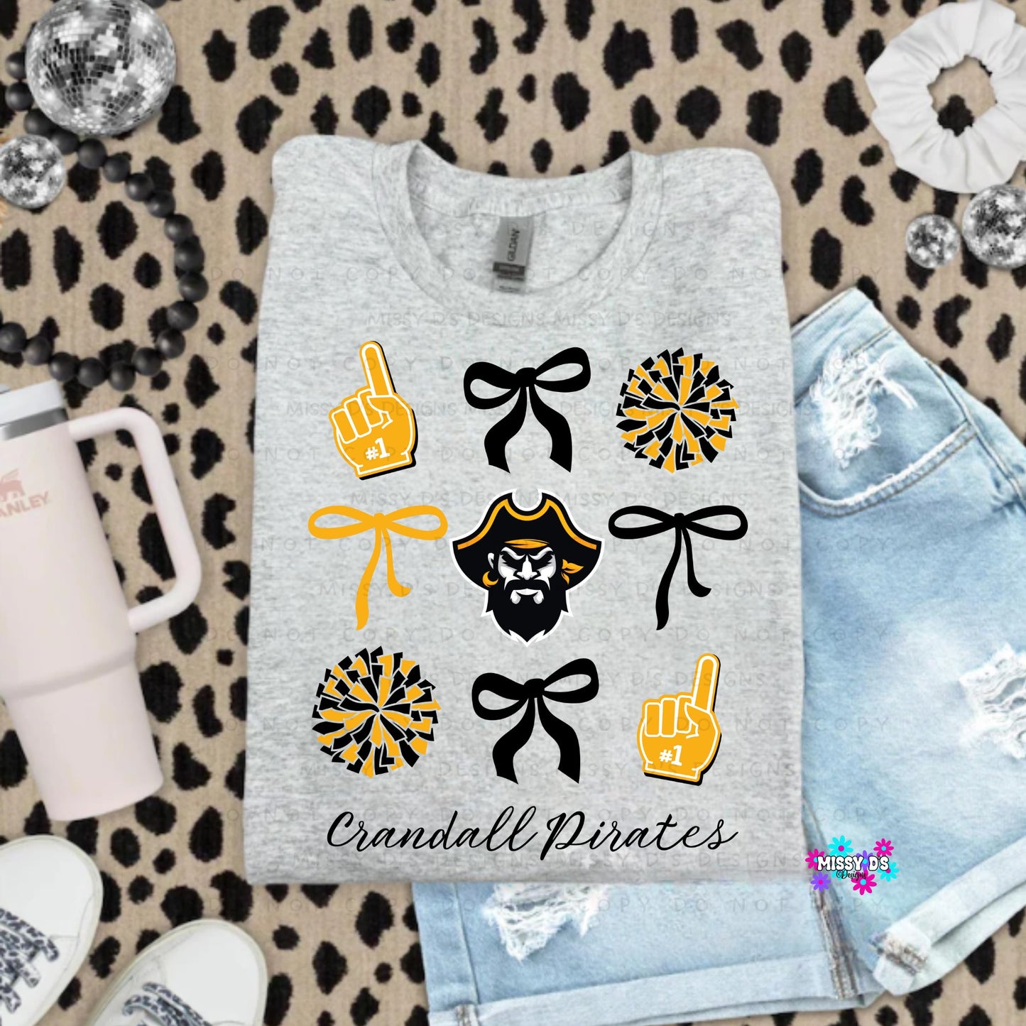 Crandall Pirates Pom Pom Spirit Crewneck Sweatshirt