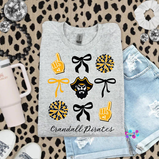Crandall Pirates Pom Pom Spirit Crewneck Sweatshirt