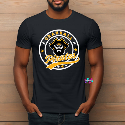 Crandall Pirates White Star Circle Crewneck Sweatshirt
