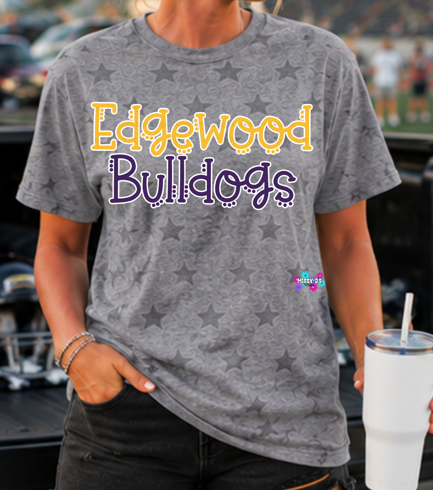 Dotted Mascot Edgewood Bulldogs