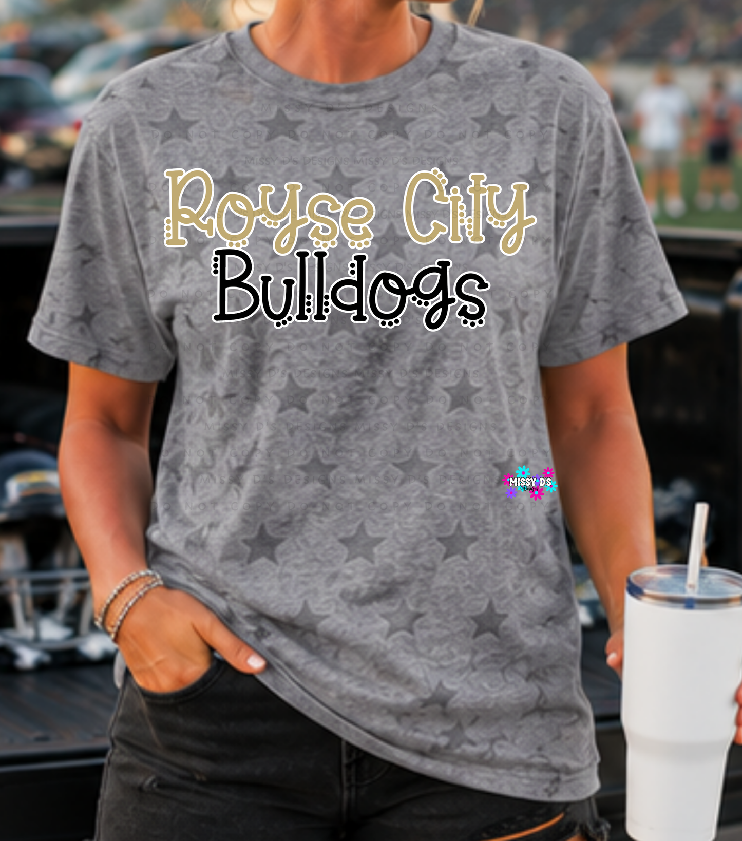 Dotted Mascot Royse City Bulldogs