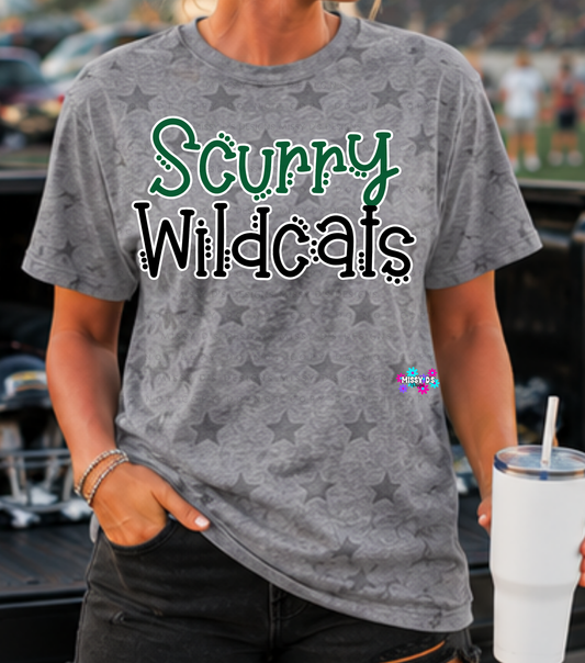 Dotted Mascot Scurry Wildcats