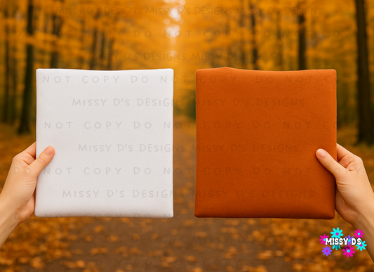 Hand-Held Couple Mock Shirts White & Yam Digital Download Fall Theme