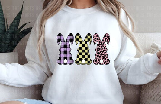 Pattern Easter Bunny Trio Bunnies SHIRT