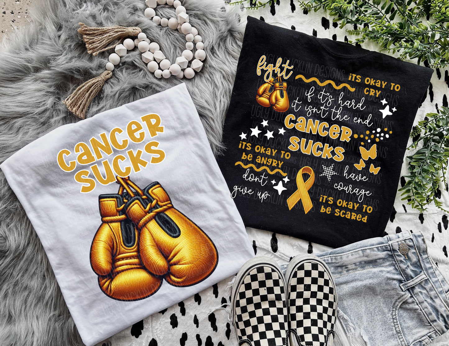 Cancer Sucks Boxing Gloves SHIRT