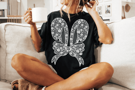 Floral Faux Lace Easter Bunny Ears SHIRT