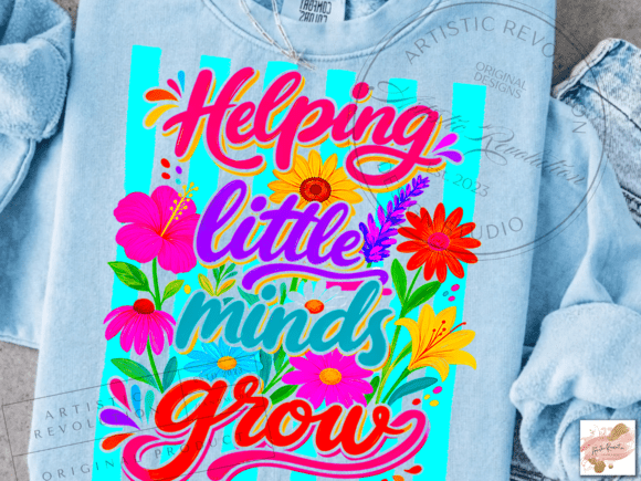 Floral Teacher Helping Little Minds Grow Version 2