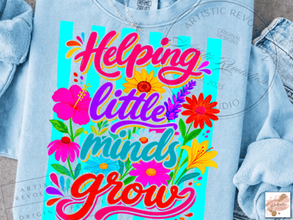 Floral Teacher Helping Little Minds Grow Version 2