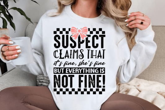 Suspect claims everything is fine, but it's not fine SHIRT