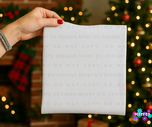 Hand-Held Winter Shirt Winter Mock Up Dark White Christmas