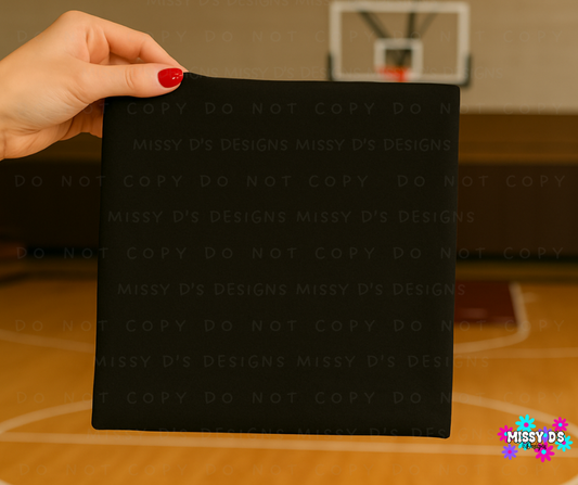 Hand-Held Shirt Mock Up Black Basketball Digital Download