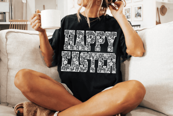 Floral Faux Lace Happy Easter SHIRT